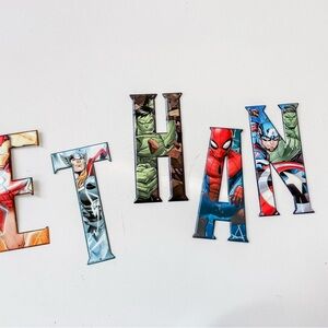 Superhero Themed Decorative Letters